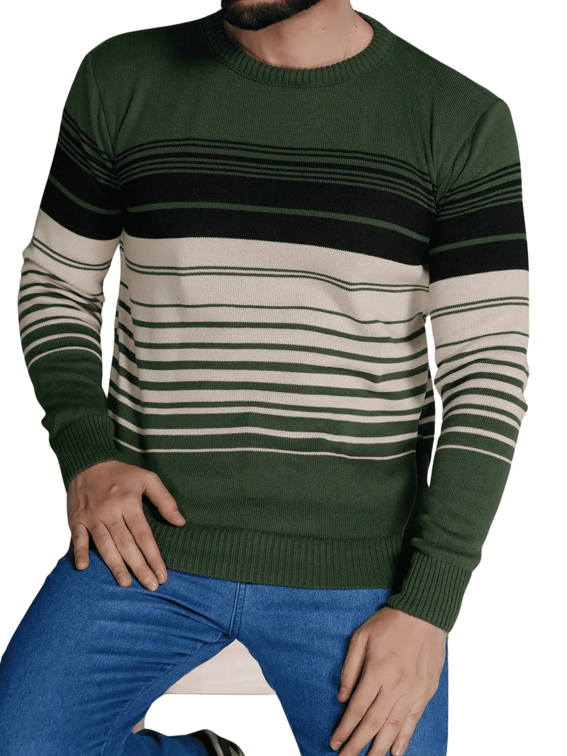Suéter Masculino Tricô Gola Redonda Máximo Conforto