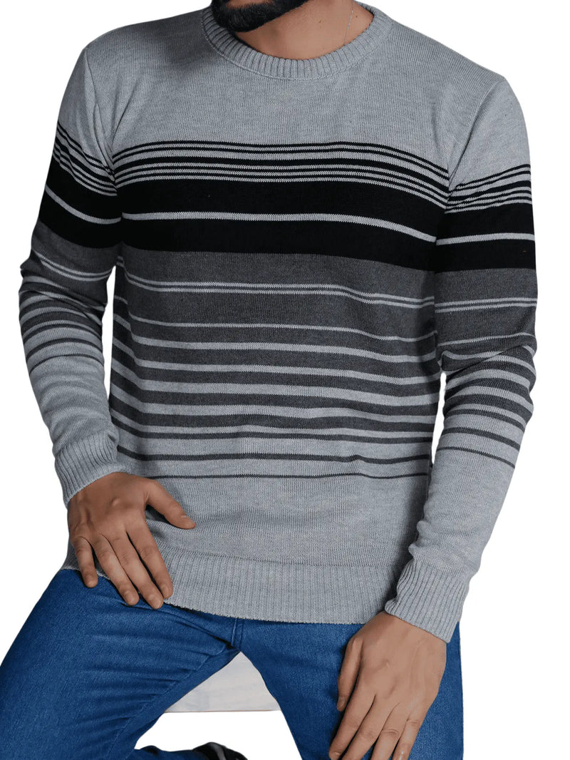 Suéter Masculino Tricô Gola Redonda Máximo Conforto