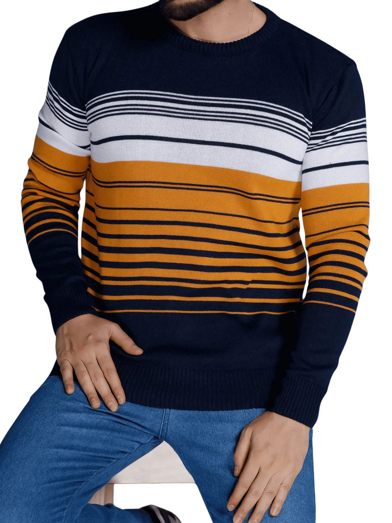 Suéter Masculino Tricô Gola Redonda Máximo Conforto
