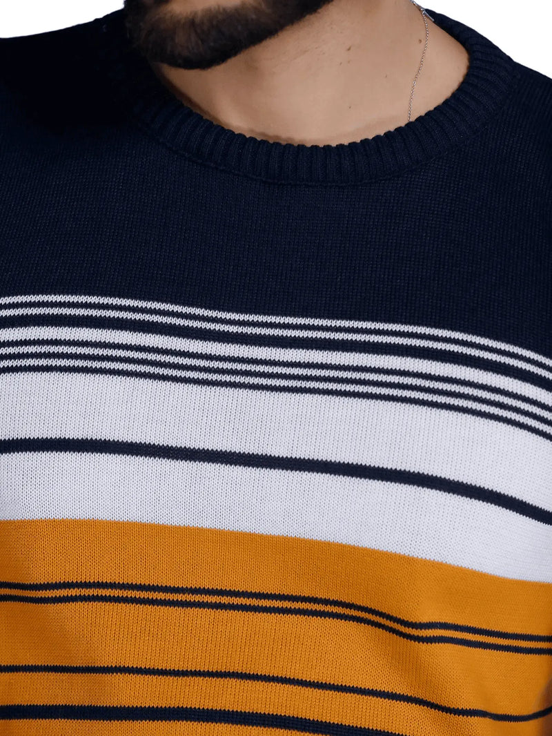 Suéter Masculino Tricô Gola Redonda Máximo Conforto