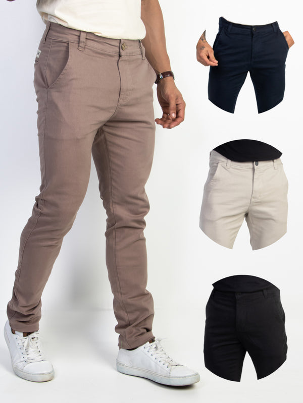Calça Masculina Sarja Slim Esporte Fino